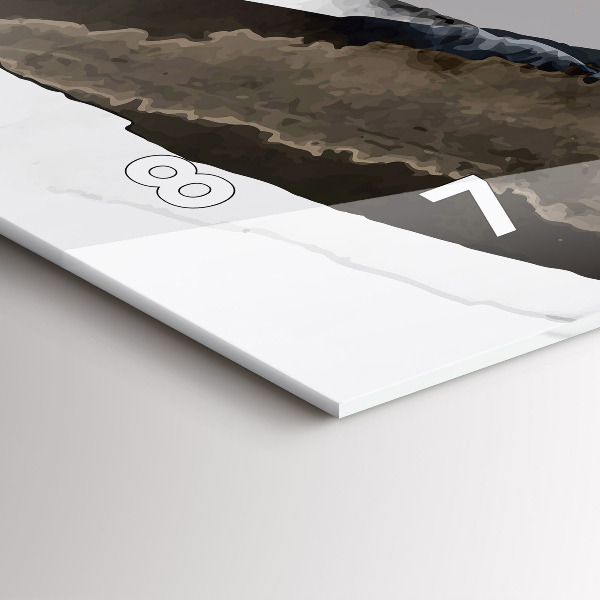 Reloj de cristal horizontal Manchas abstracto