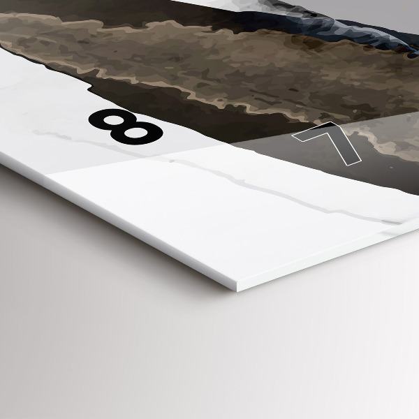 Reloj de cristal horizontal Manchas abstracto