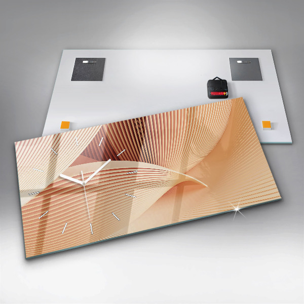 Reloj horizontal Olas patrón abstracto