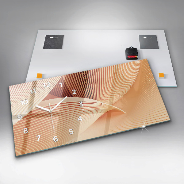 Reloj horizontal Olas patrón abstracto