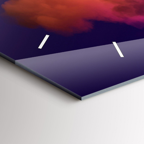 Reloj de cristal horizontal Abstracto humo 3D