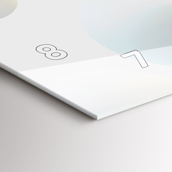 Reloj de cristal horizontal Bolas abstractas