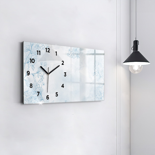 Reloj horizontal Dibujo de plantas