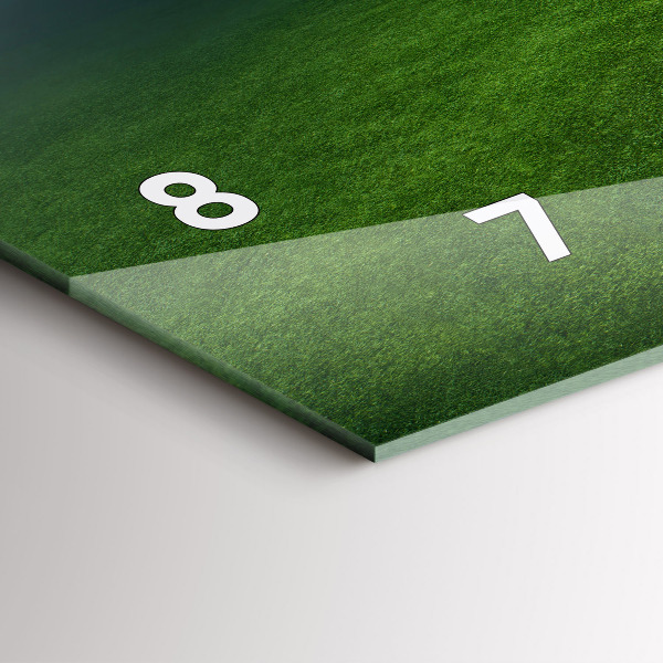 Reloj de cristal horizontal Campo de fútbol