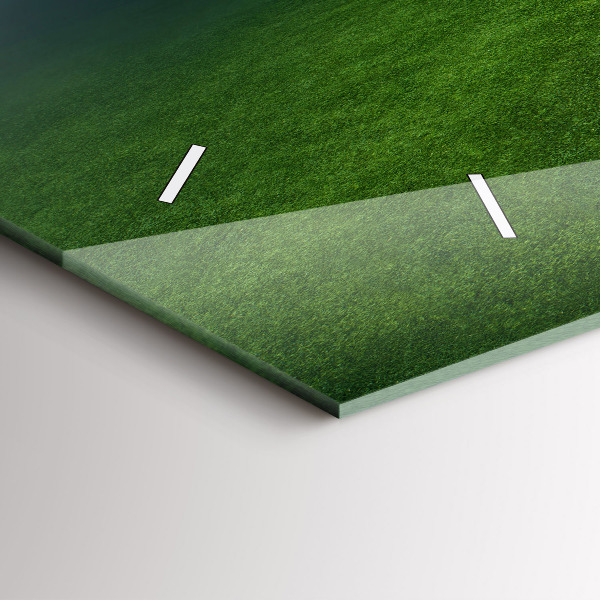 Reloj de cristal horizontal Campo de fútbol