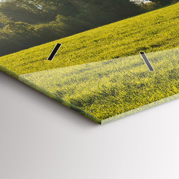 Reloj de cristal horizontal Montañas y campos