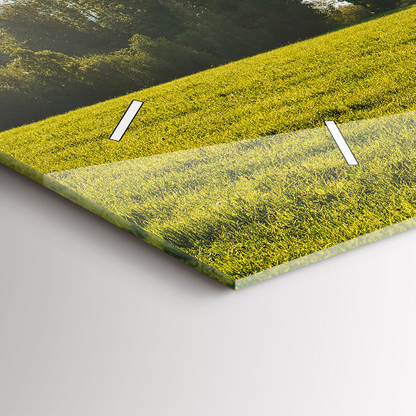 Reloj de cristal horizontal Montañas y campos