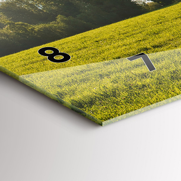 Reloj de cristal horizontal Montañas y campos