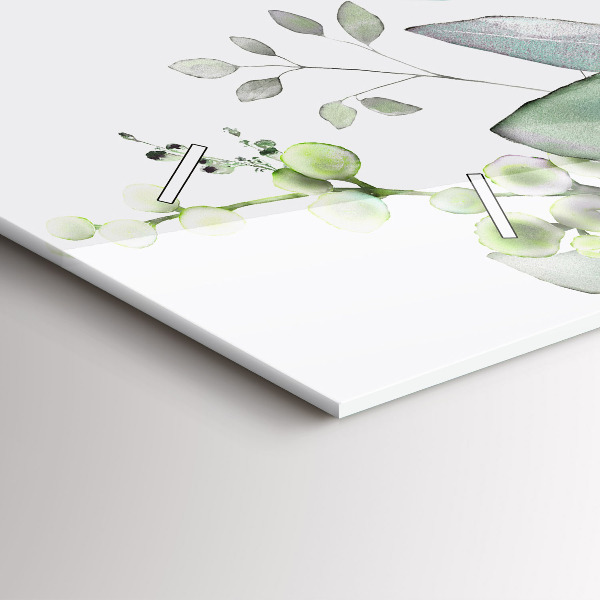 Reloj horizontal Plantas hojas