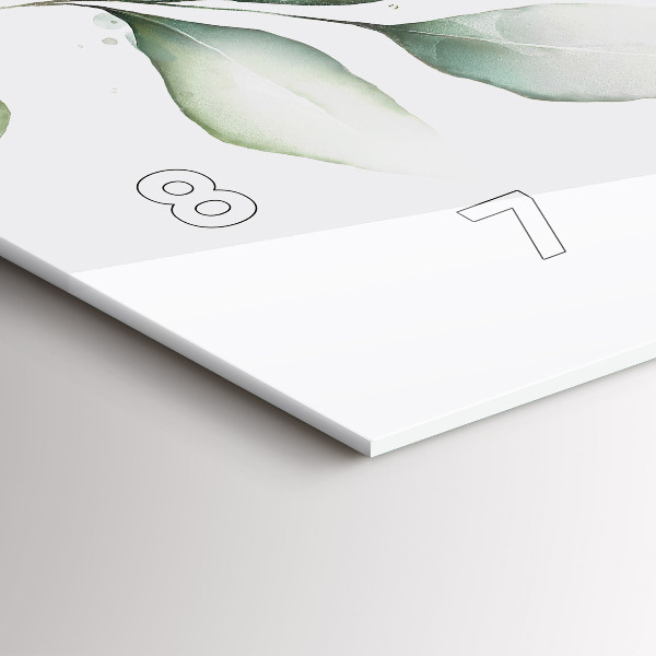 Reloj de cristal horizontal Hojas abstractas