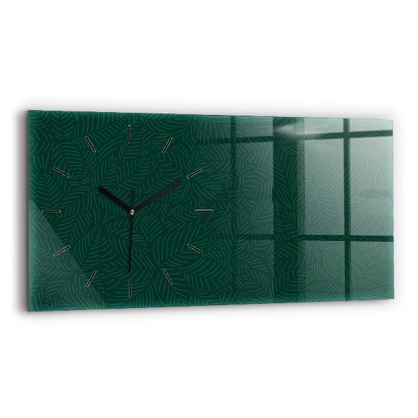Reloj horizontal Patrón de hojas