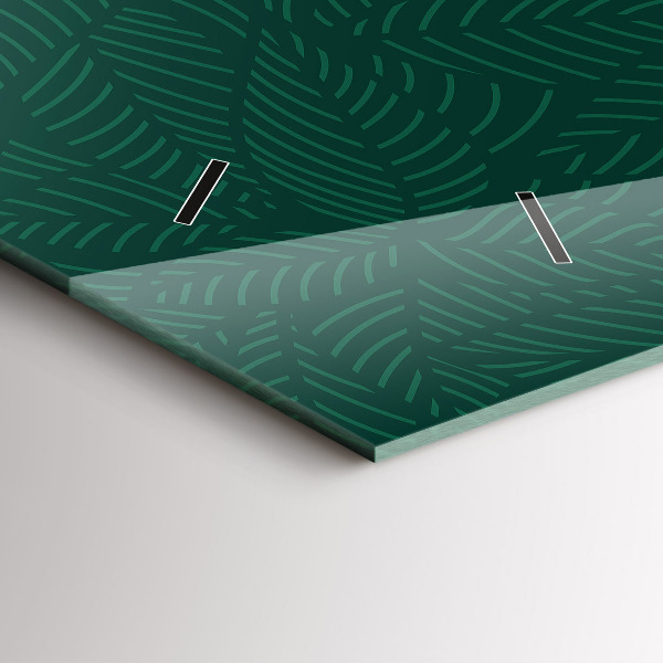 Reloj horizontal Patrón de hojas