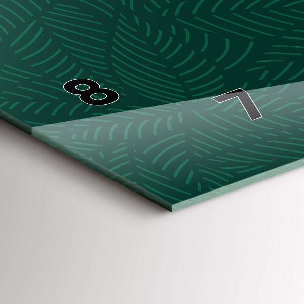 Reloj horizontal Patrón de hojas