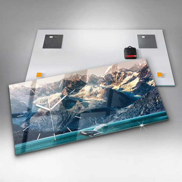 Reloj de cristal horizontal Ballena de agua