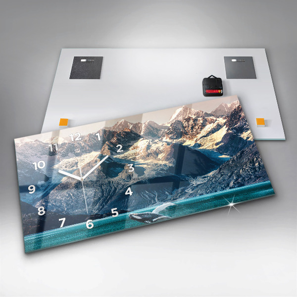 Reloj de cristal horizontal Ballena de agua