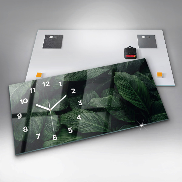Reloj horizontal Monstera tropical
