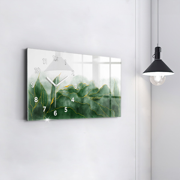 Reloj horizontal Hojas abstractas