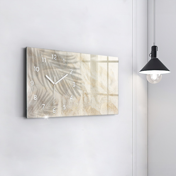 Reloj horizontal Sombra de una palmera Arena