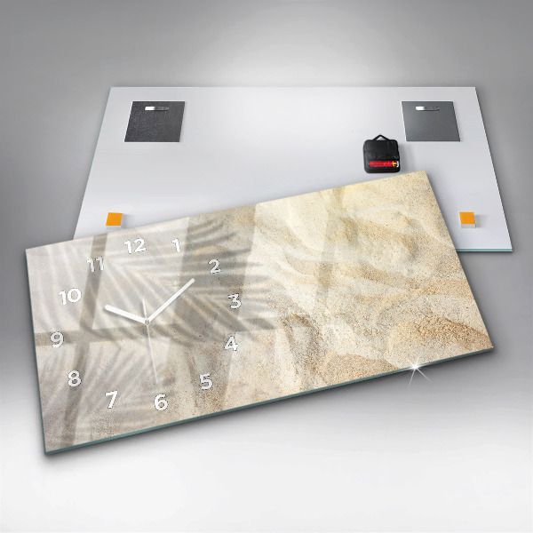 Reloj horizontal Sombra de una palmera Arena