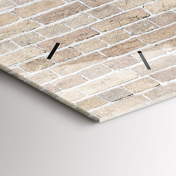 Reloj horizontal Pared de ladrillos