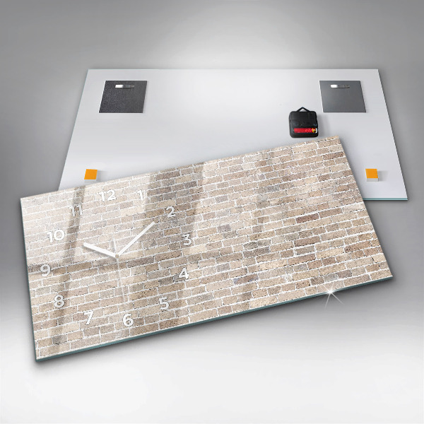 Reloj horizontal Pared de ladrillos