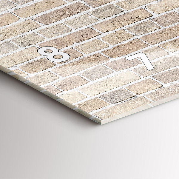 Reloj horizontal Pared de ladrillos