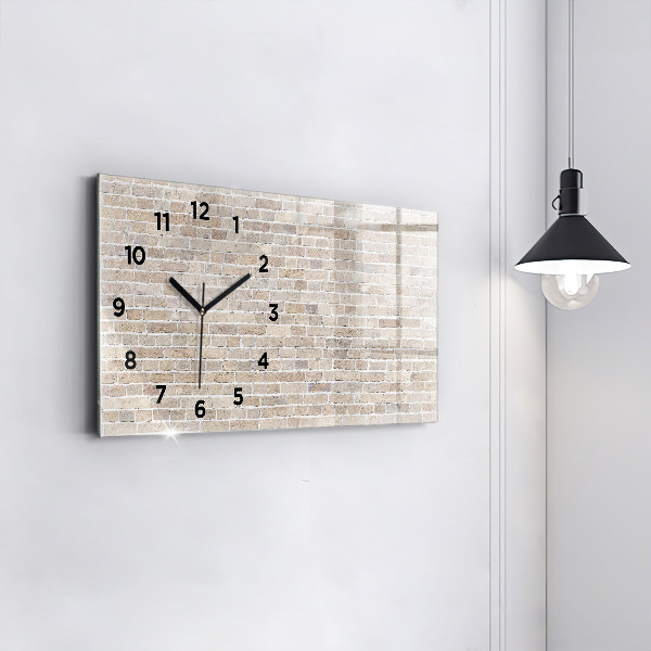 Reloj horizontal Pared de ladrillos