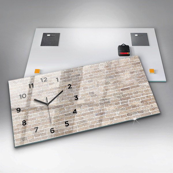 Reloj horizontal Pared de ladrillos