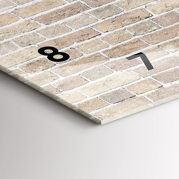 Reloj horizontal Pared de ladrillos