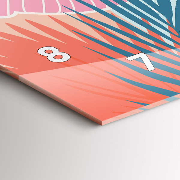 Reloj horizontal Hojas pastel