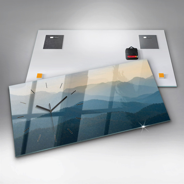 Reloj de cristal horizontal Paisaje abstracto