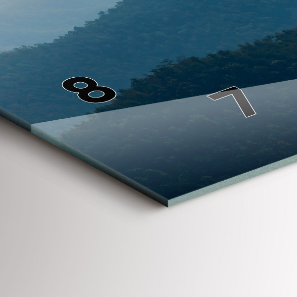 Reloj de cristal horizontal Paisaje abstracto