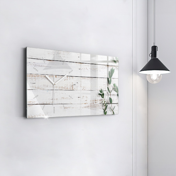 Reloj horizontal Tablas de madera