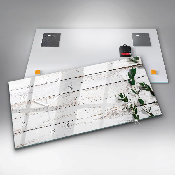 Reloj horizontal Tablas de madera