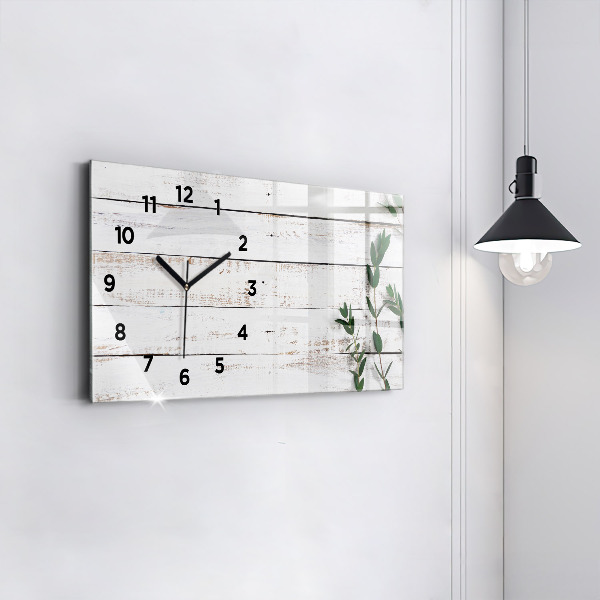 Reloj horizontal Tablas de madera