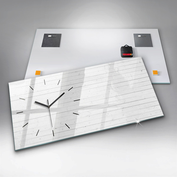 Reloj horizontal Patrón de paneles de madera