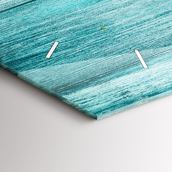 Reloj horizontal Madera vieja azul