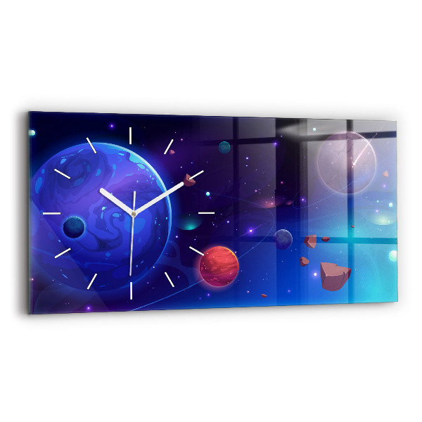 Reloj de cristal horizontal Galaxia de planetas