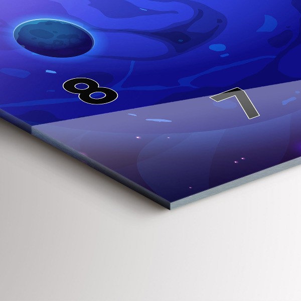 Reloj de cristal horizontal Galaxia de planetas