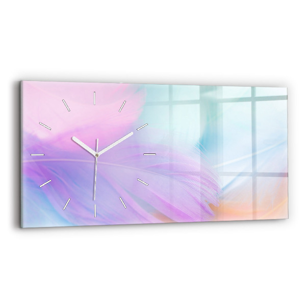 Reloj horizontal Plumas de colores