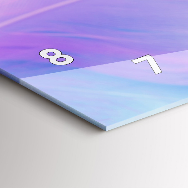 Reloj horizontal Plumas de colores