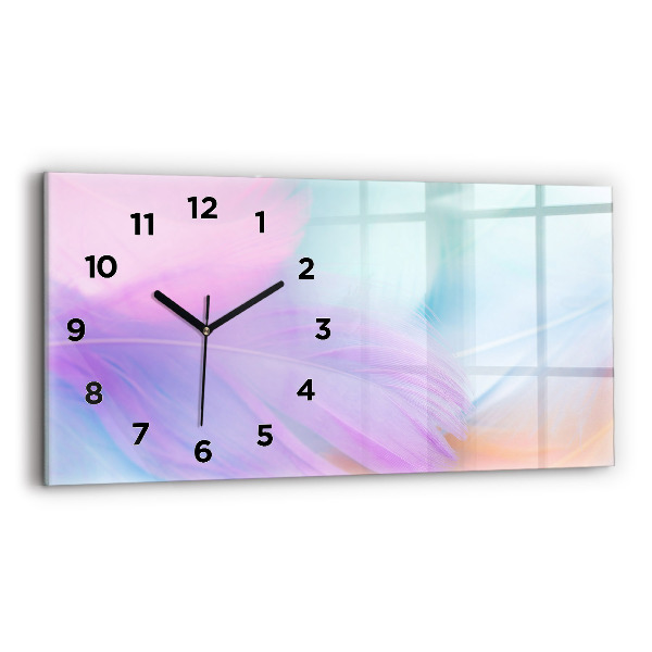 Reloj horizontal Plumas de colores