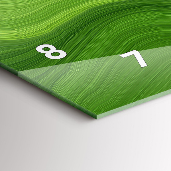 Reloj de cristal horizontal Olas modernas