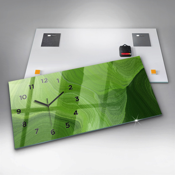 Reloj de cristal horizontal Olas modernas