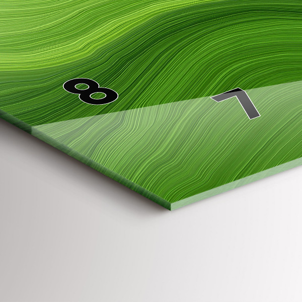 Reloj de cristal horizontal Olas modernas