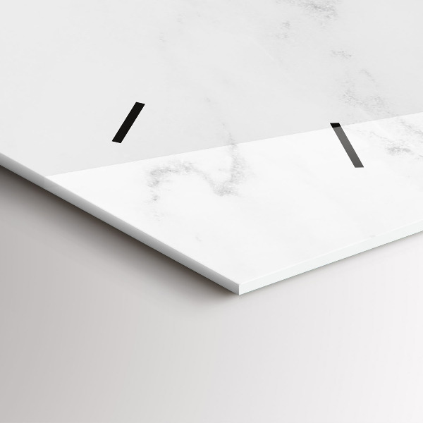 Reloj de cristal horizontal Mármol