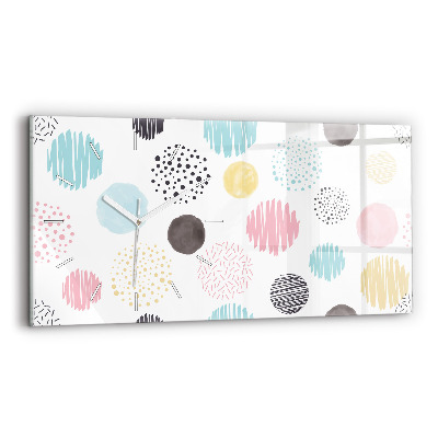 Reloj de cristal horizontal Patrón geométrico