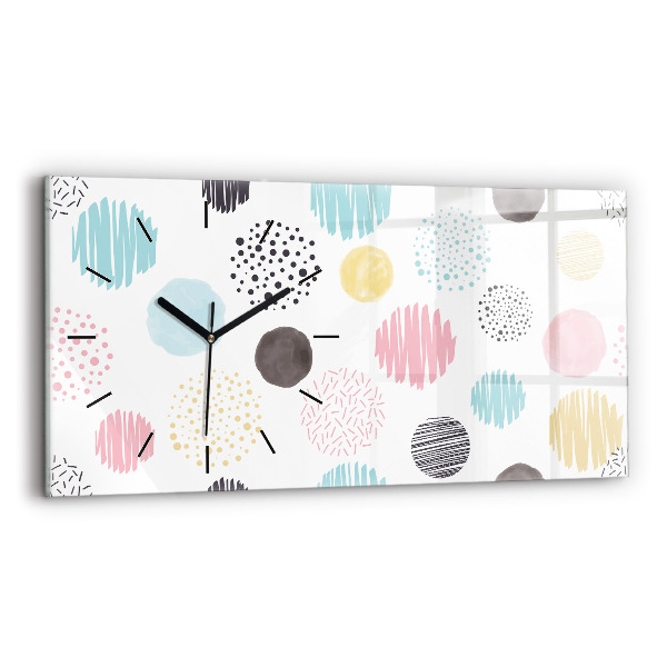 Reloj de cristal horizontal Patrón geométrico