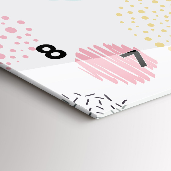 Reloj de cristal horizontal Patrón geométrico