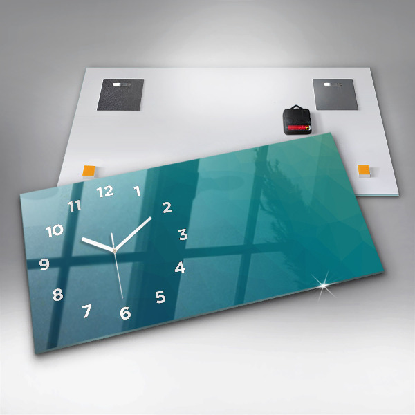 Reloj de cristal horizontal Abstracción marina